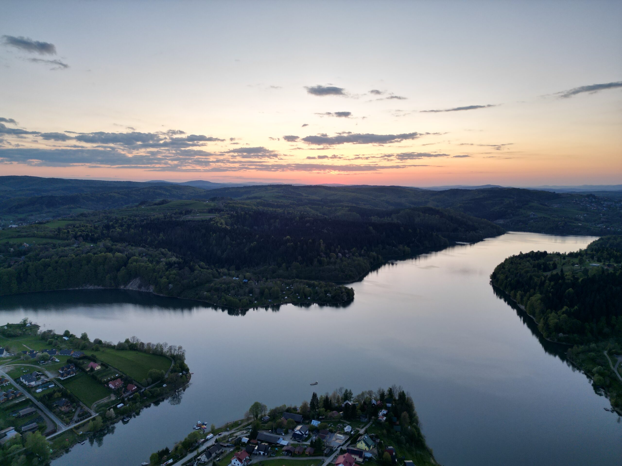 Bieszczadzki Zachód Słońca nad Soliną
